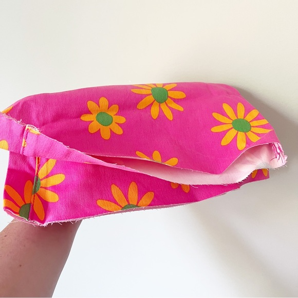 Free People Youthquake Sunflower Printed Crop Flare Pant Lipstick Pink 28 NWT - Picture 9 of 11